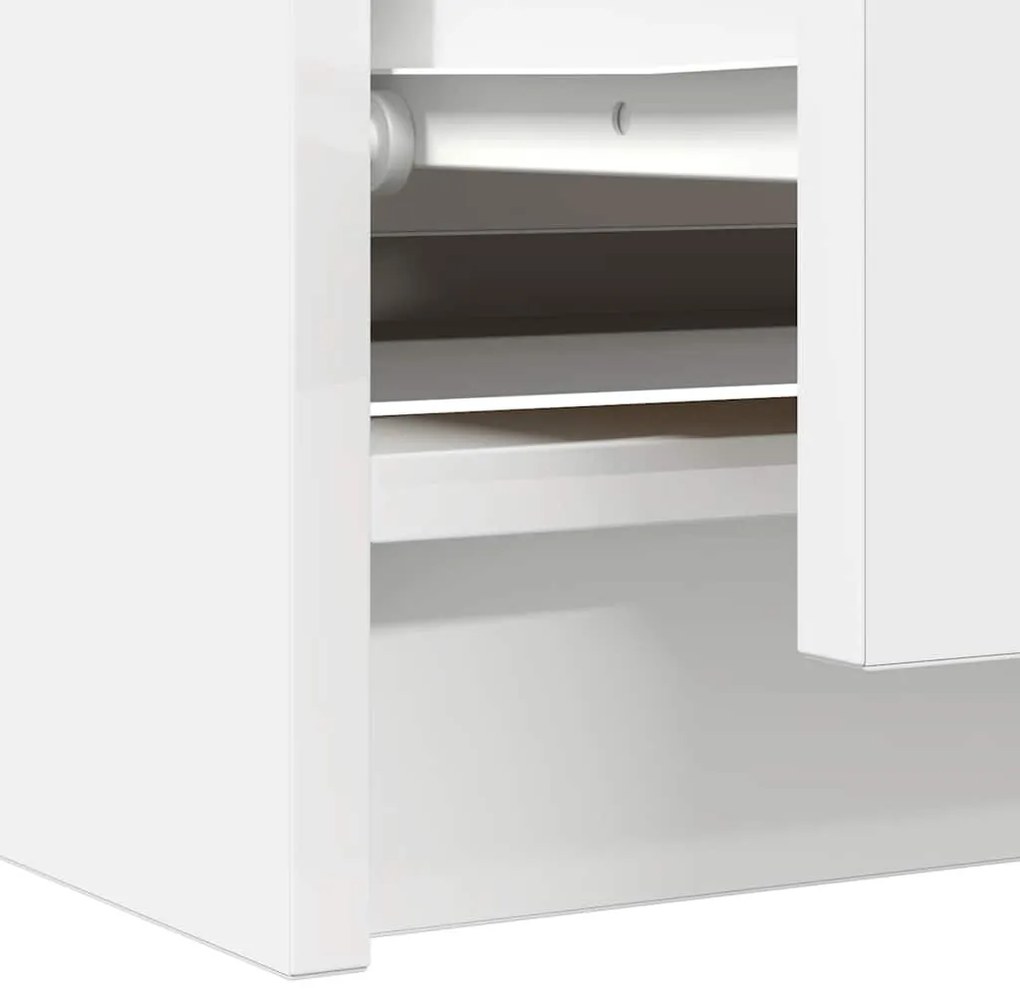 fehér szerelt fa TV-szekrény 100x35x54 cm