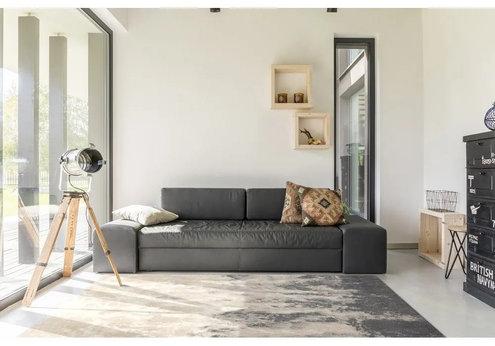 Szürke-bézs gyapjú szőnyeg 133x190 cm Niagara graphite – Agnella