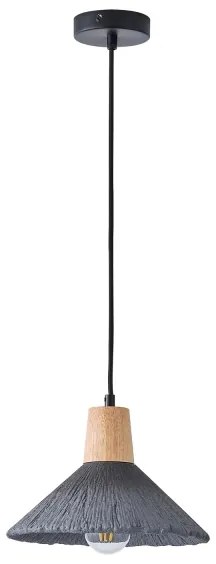 Csillár zsinóron 1xE27/15W/230V szürke