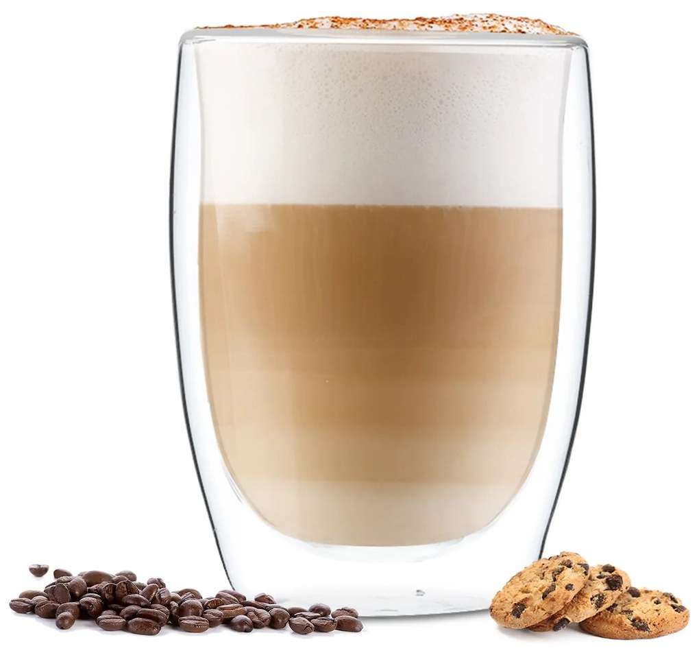 Klarstein Glaswerk Jesolo, thermo poharak dupla üveggel, 350 ml, kézműves, boroszilikát üveg