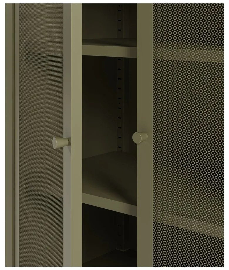 Zöld fém szekrény 70x100x40 cm Fayna – Marckeric