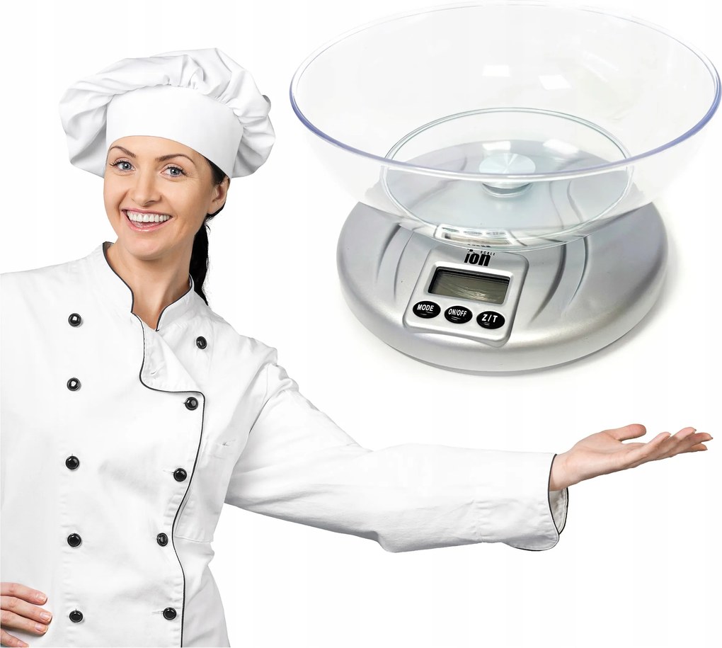 Konyhai Mérleg Precíziós elektronikus Tállal a hozzávalók kiméréséhez