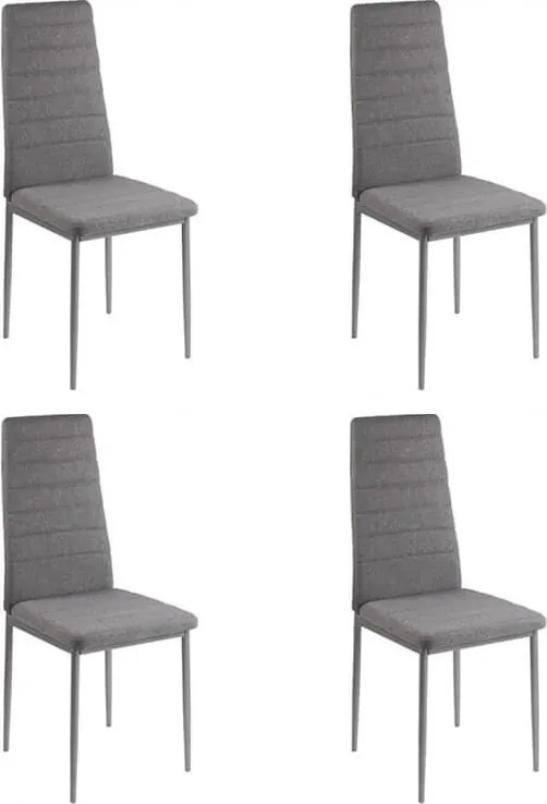 Coleta Nova étkezőszék - Szürke Szövet 4 db N
