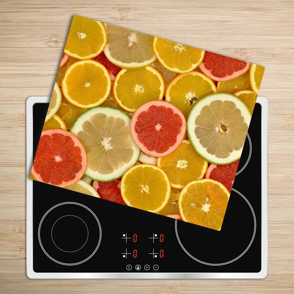 Üveg vágódeszka Citrusfélék 60x52 cm
