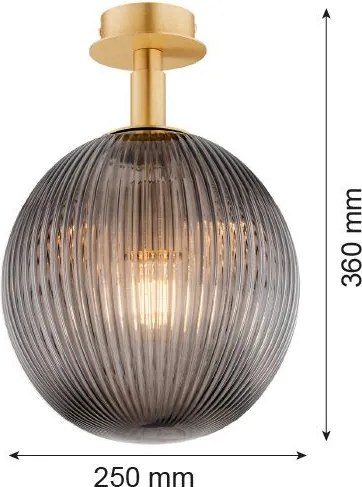 ARGON 8511 PALOMA Glamour Mennyezeti Lámpa Füstös, Csiszolt Sárgaréz E27 IP20