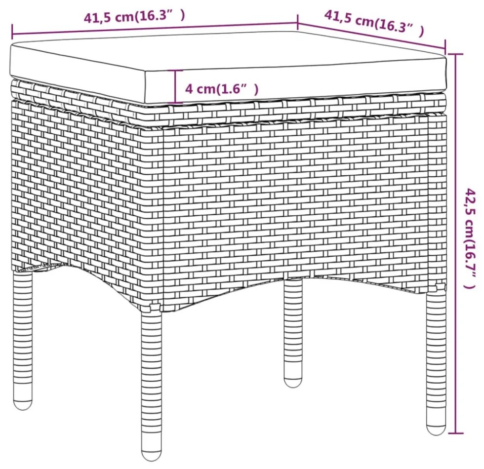 5 részes szürke polyrattan és edzett üveg kerti bisztrószett