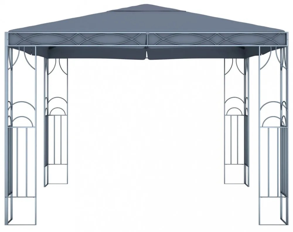 antracitszürke pavilon 300 x 300 cm