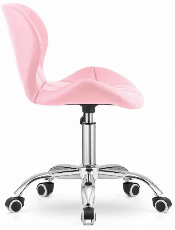 Dolgozószobai szett íróasztal TAYLOR SONOMA 100x50 cm + irodai szék AVOLA ökobőr rózsaszín