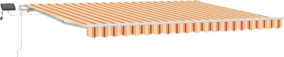 vidaXL Behúzható napellenző sárga és narancssárga 450 ×300 cm szövet