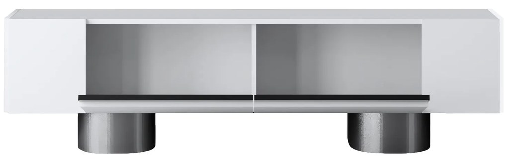 TV szekrény Bohem - White, Silver