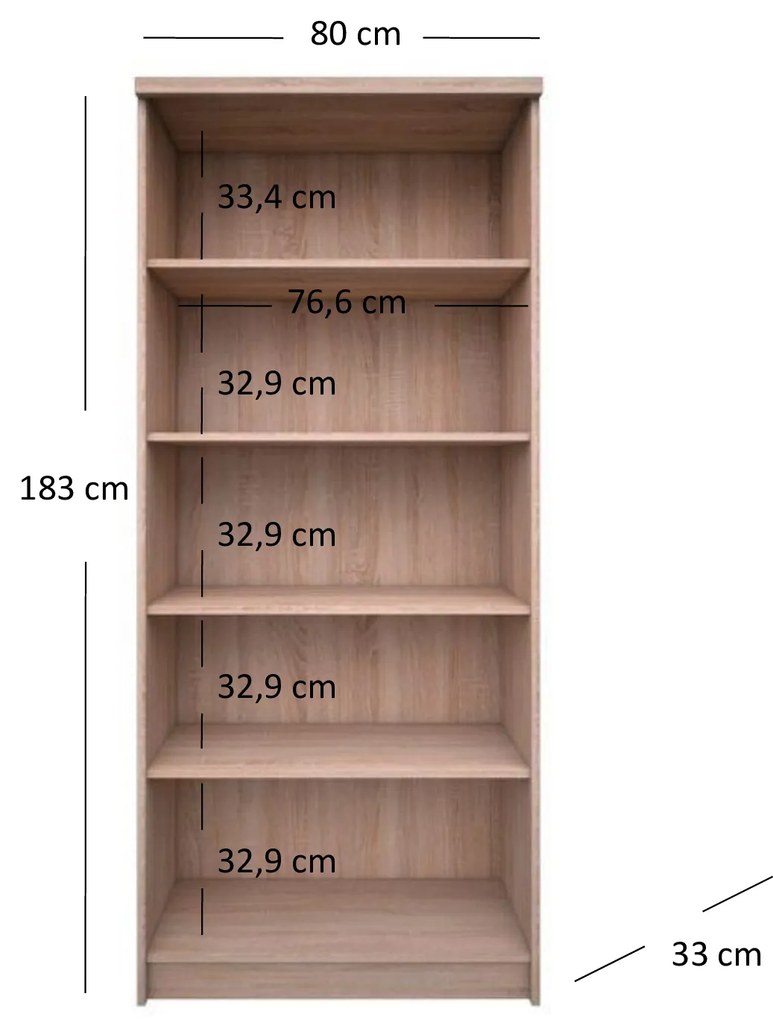 Regál Tianna (szonoma tölgy). 1053309