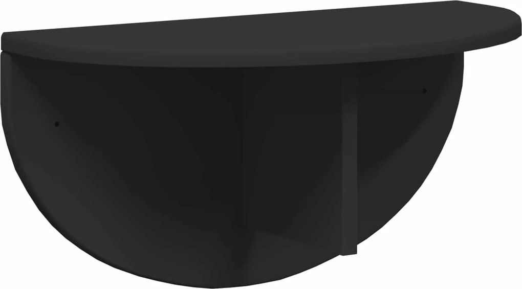 vidaXL Falpolc Falra szerelhető Fekete 48 x 24 x 24 cm Faanyag