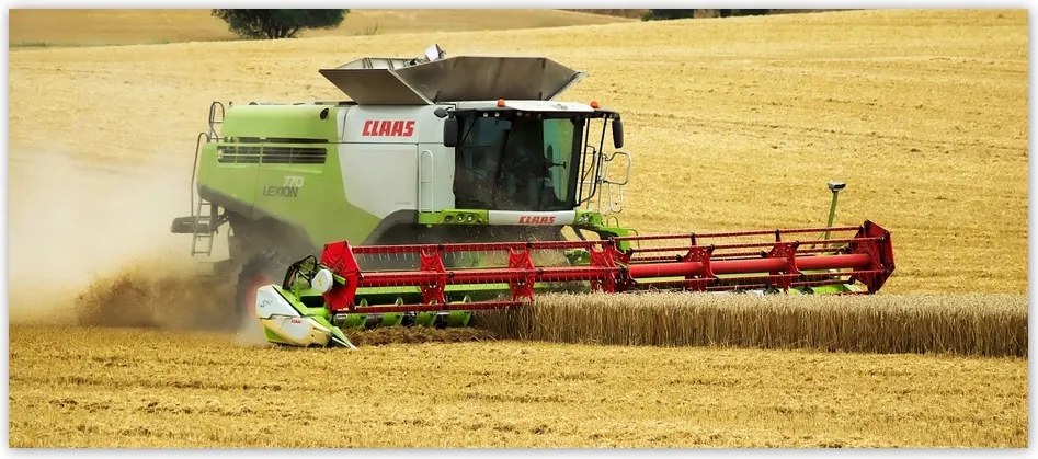 Fotótapéta flizelina 211x91 Kombájn Aratás