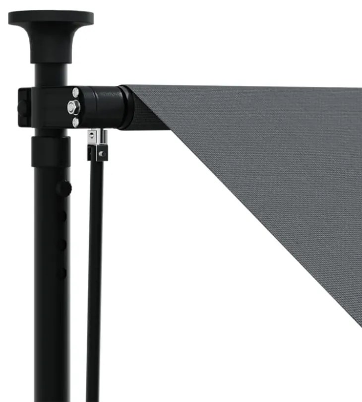 antracit szövet és acél feltekerhető napellenző 350 x 150 cm