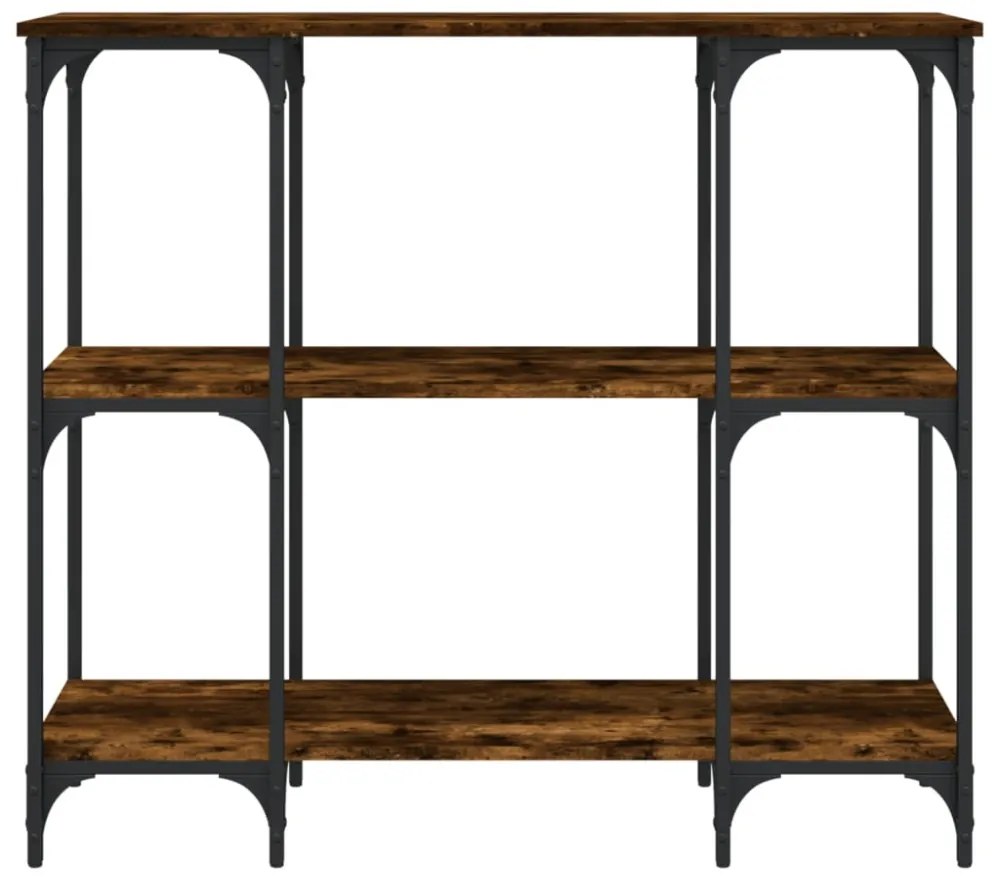 füstös tölgy színű szerelt fa tálalóasztal 102x35x90 cm