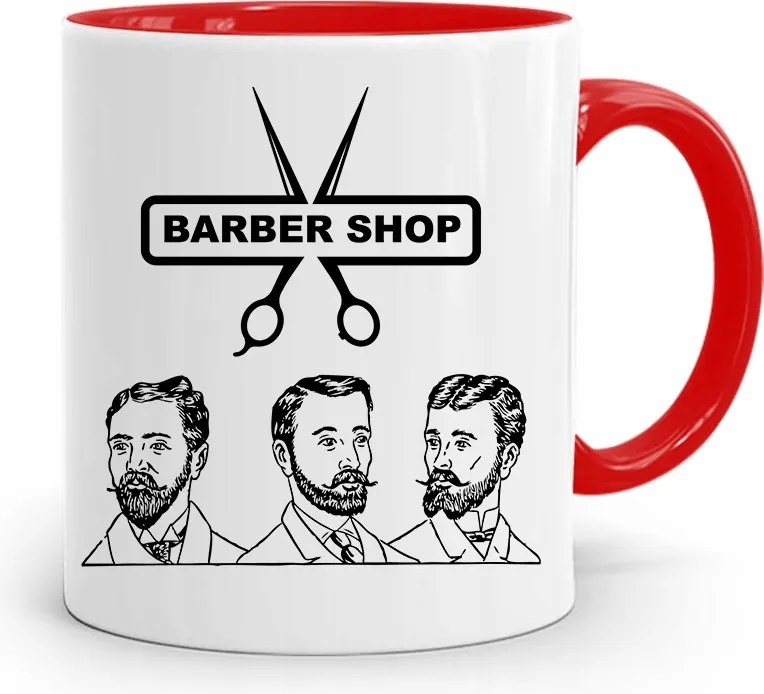 Piros Fodrász Bögre Barber Shop Fodrásznő nyomott mintával