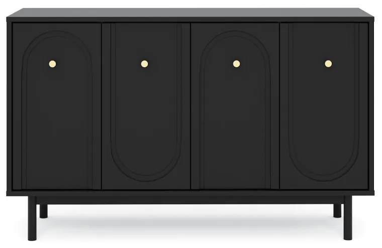 Komód Fekete/Arany Színben. MAZOMA KOMODA 4D