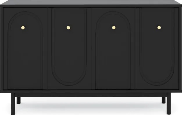 MAZOMA KOMODA 4D CZARNY/N.CZARNE/U.ZŁOTE