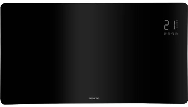Sencor - Okos elektromos direkt fűtőtest/konvektor 1200/2400W/230V IP24 Wi-Fi fekete