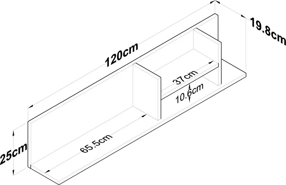 Fali polc, 120 cm – AE103
