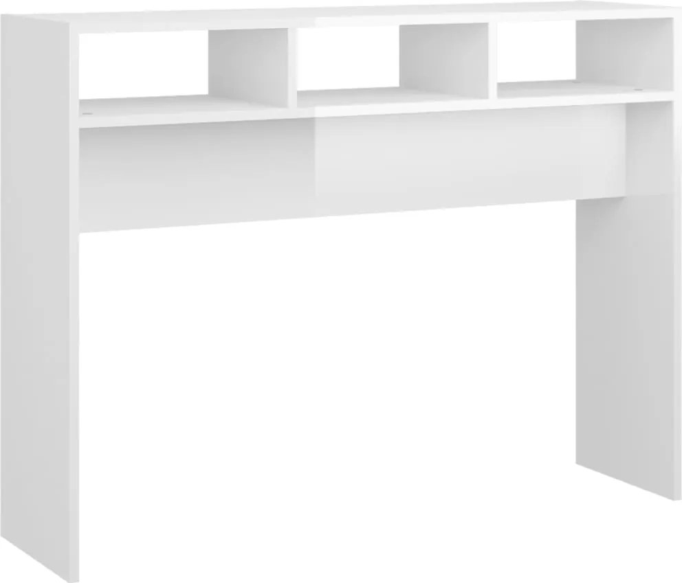 vidaXL magasfényű fehér szerelt fa tálalóasztal 105 x 30 x 80 cm
