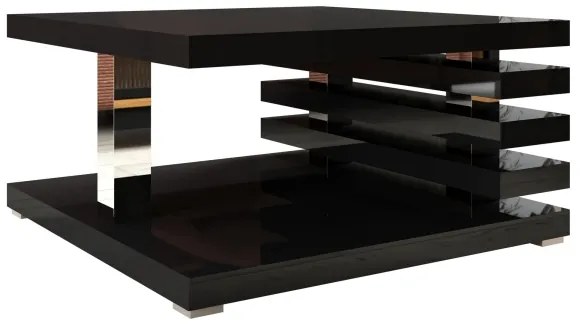 Kávésasztal KYOTO 31x60 cm fényes fekete