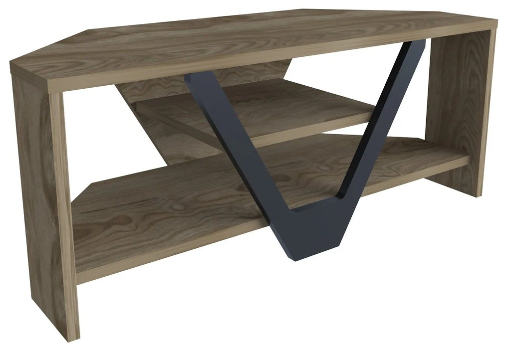 TV szekrény Karin - Walnut, Black