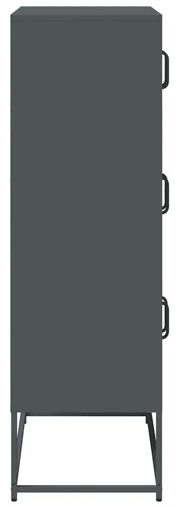 Highboard antracit 68x39x123 cm Acél