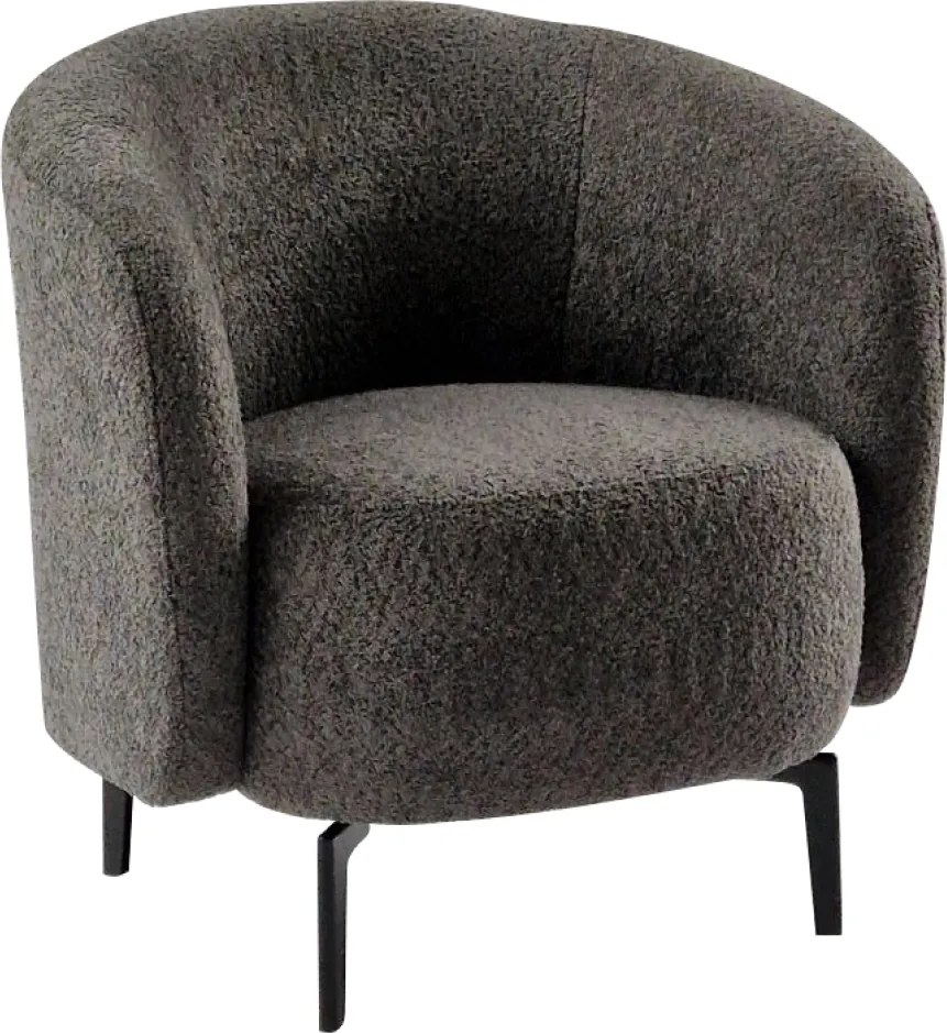 Fotel, szürkésbarna Taupe/fekete, PRESO