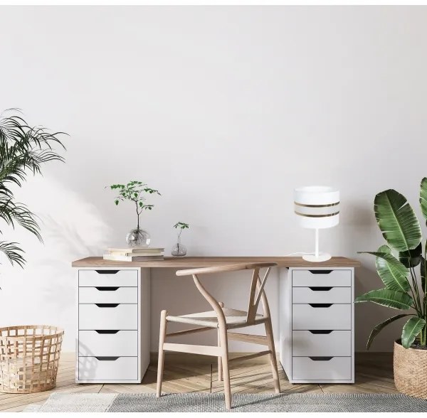 Asztali lámpa CORAL 1xE27/60W/230V fehér