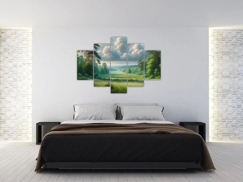 Kép - Zöld táj (150x105 cm)