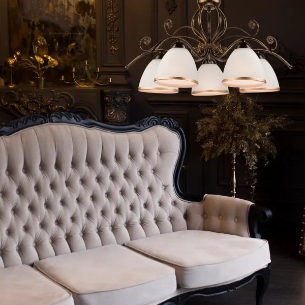 Csillár láncon RETRO II 5xE27/60W/230V