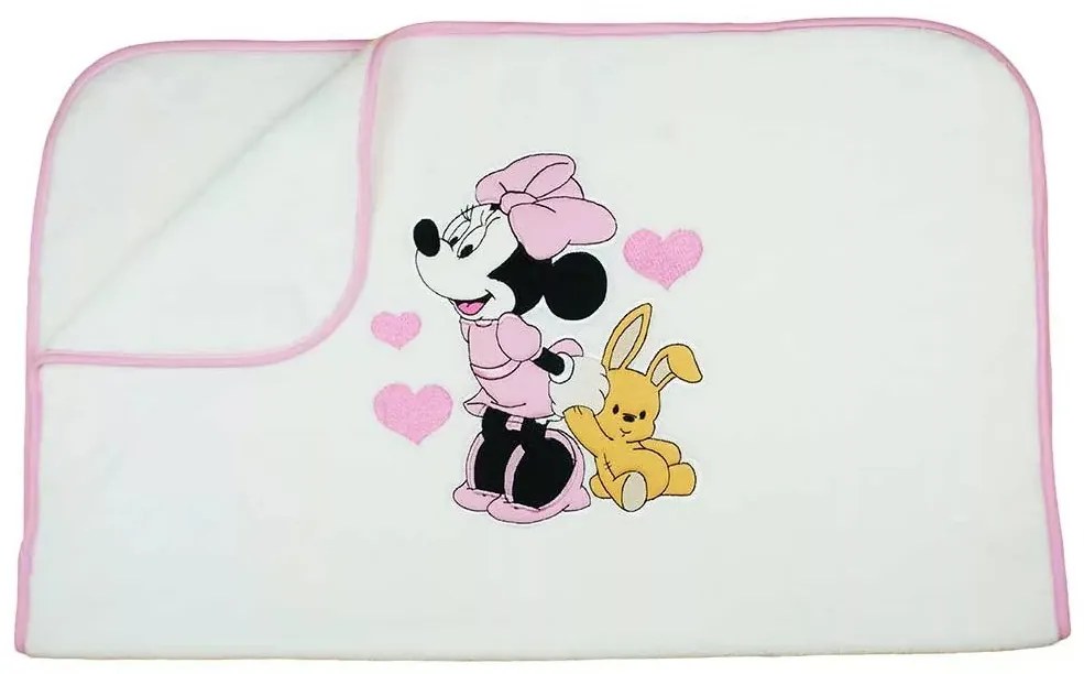 Disney Minnie plüss babatakaró fehér 70x90cm