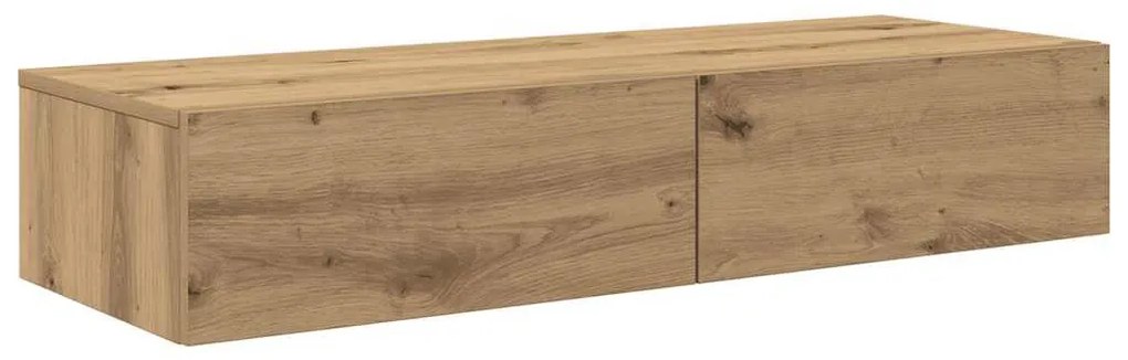 Falipolc fiókokkal artisian tölgy 100x36x19 cm műszaki fa