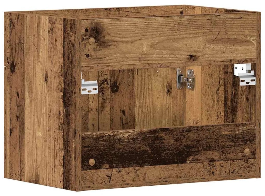 antik fa szerelt fa mosdószekrény 60x38,5x46 cm