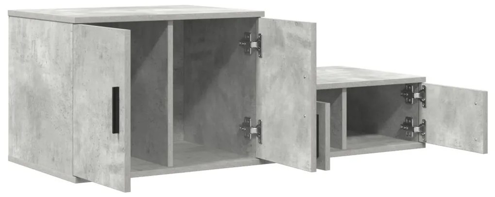 Tárolószekrény Beton Szürke 118x41x40 cm Mérnöki Fa