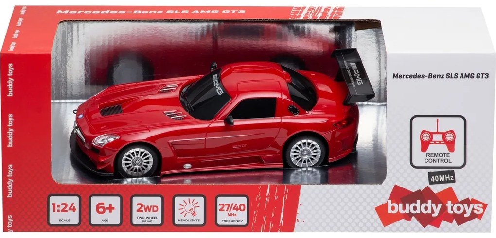 Buddy Toys BRC 24.061 Távirányítós autóMercedes-Benz SLS, piros