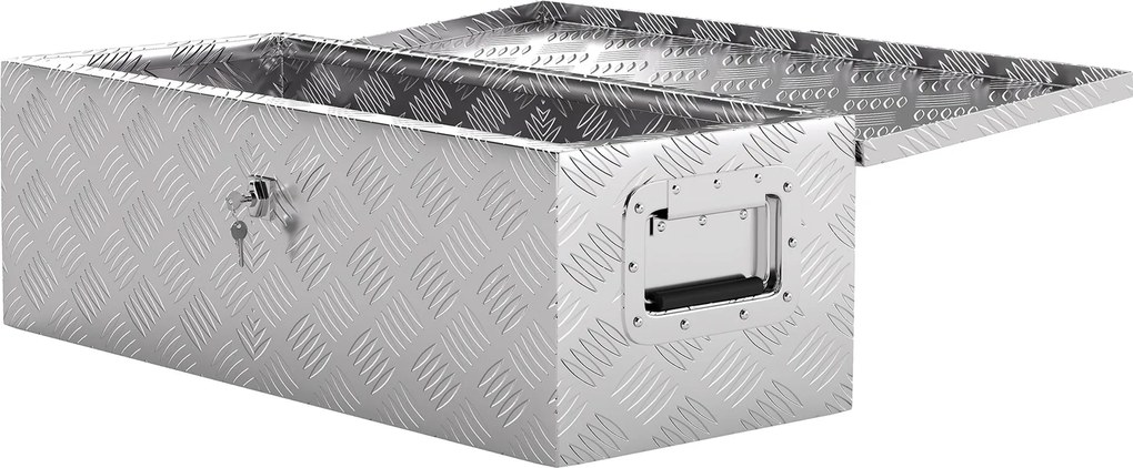 HOMCOM 76 x 33 x 25 cm-es Eszköztároló Doboz - Alumínium Szállító Doboz | Aosom