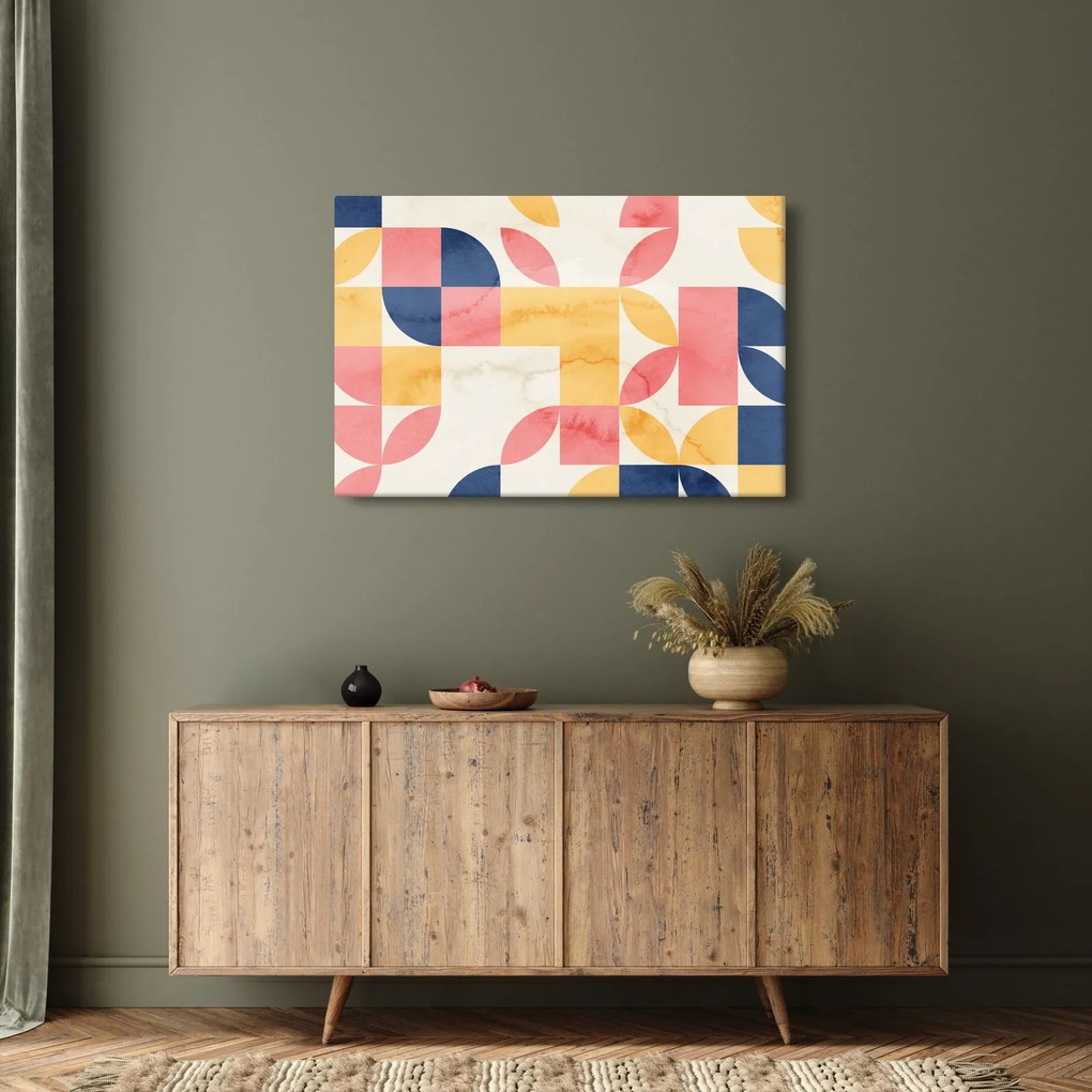 Kép - Absztrakció retro mintákkal (90x60 cm)