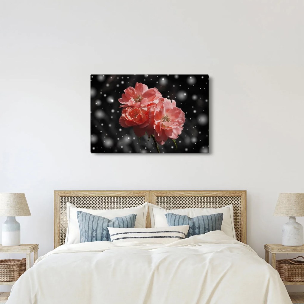 Rózsaszín virág képe (90x60 cm)