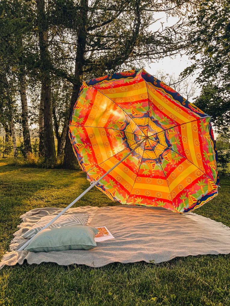 Piros-sárga napernyő BLISS 180 cm