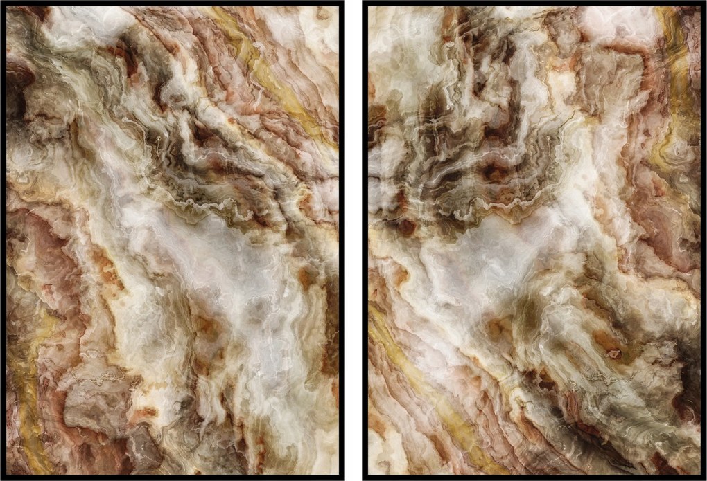 Poszterek mozaik absztrakt minták 2db 60x90cm poszter lakásba diptikus