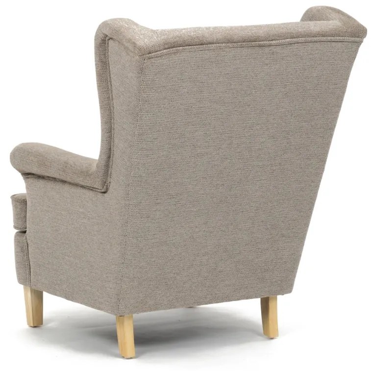 Scaun de relaxare, cu tapițerie din material bej, AK-388
