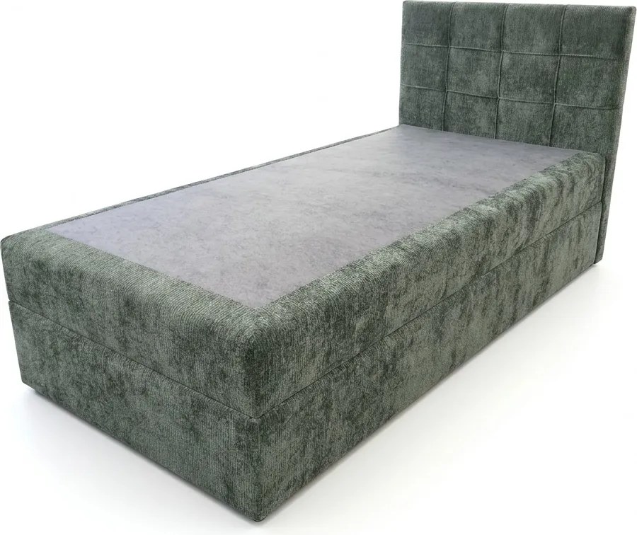 Kárpitozott boxspring ágy DIRELIS VIBE 90x200 cm sötétzöld Matrac: Bonell rugós matrac