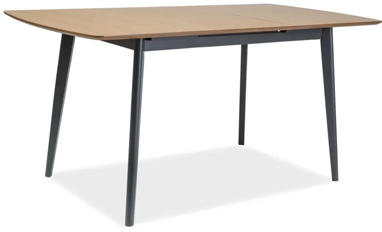 AKCIÓ VITRO II étkezőasztal tölgy dekor asztallappal 120(160)x80, kihúzható II. osztály