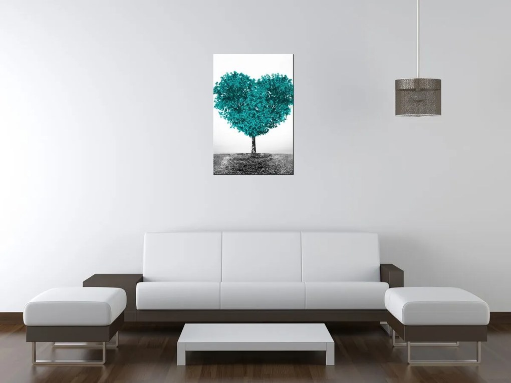 Gario Vászonkép Türkiz szeretetfa Méret: 40 x 60 cm