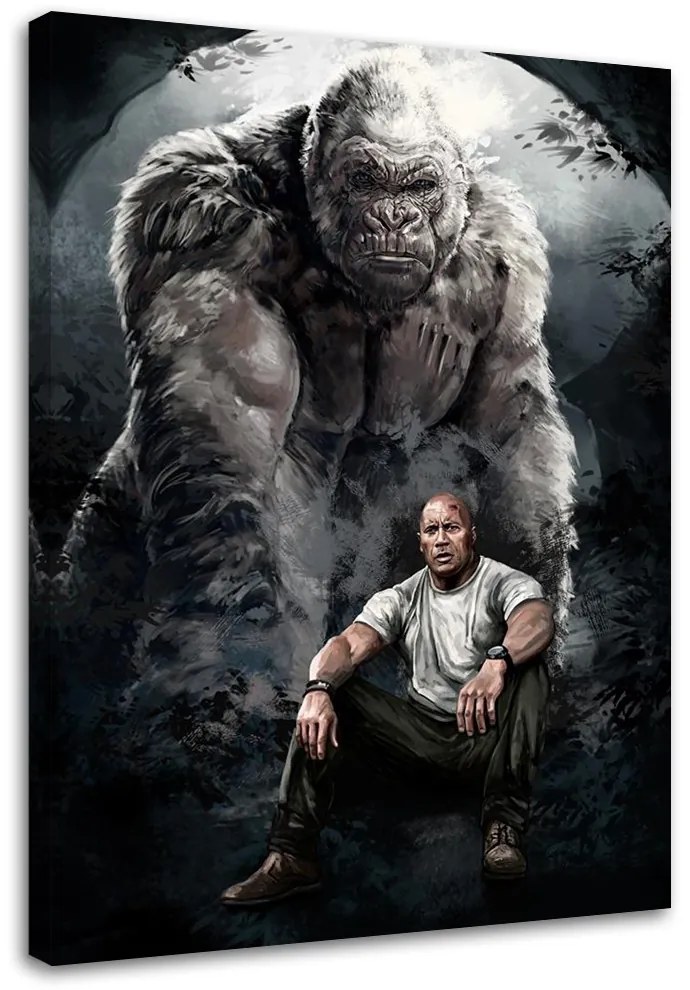 Gario Vászonkép Rampage Tombolás, Dwayne "The Rock" Johnson - Dmitry Belov Méret: 70 x 100 cm