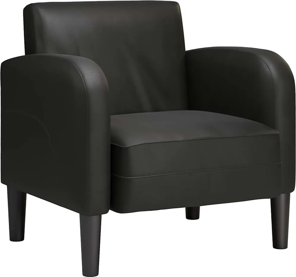vidaXL fekete műbőr kanapé szék karfával 54 cm