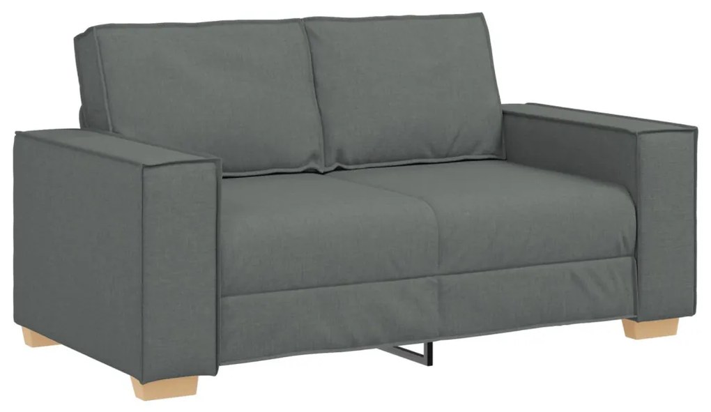 vidaXL Kanapé 3 pcs Sötétszürke Lábbal kevert anyag