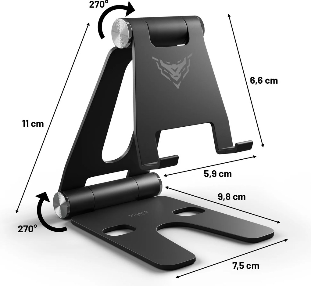 Telefontartó / tabletállvány mintával: Diablo X-Dock